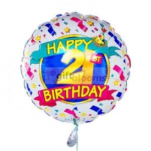 21 st Helium Birthday Balloon