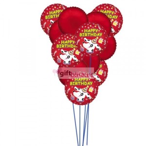 Happy birthday balloons with colour of love Happy birthday balloons with colour of love