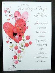 Wife anniversary card anniversary gifts