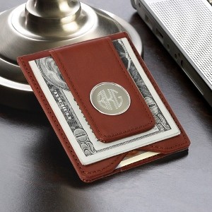 Brown Leather Wallet & Money Clip