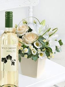 Ancient wine and elegant flowers For Achievement