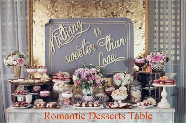 Romantic Desserts Table