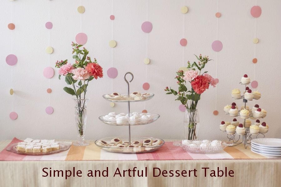 Simple and Artful Dessert Table
