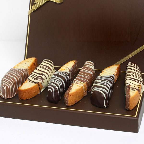 Belgian Chocolate Dipped Biscotti