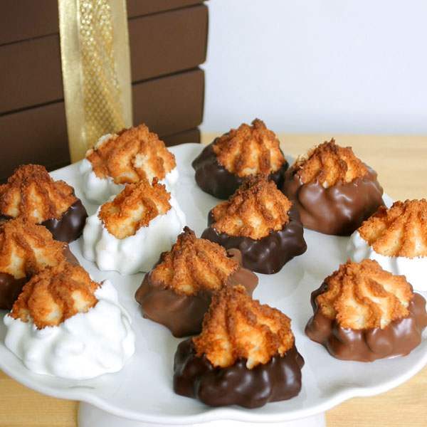 Belgian Chocolate Dipped Macaroons