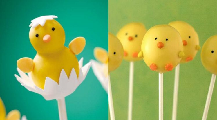 Easter Chick Cake Pops