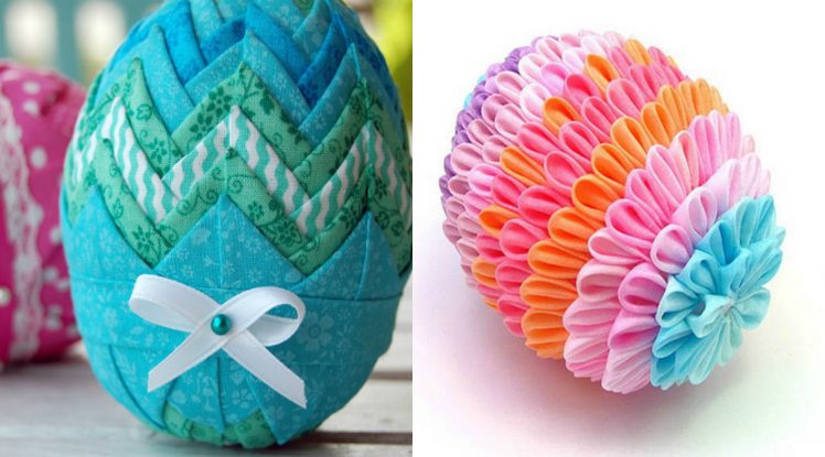 Fabric-covered Easter Eggs