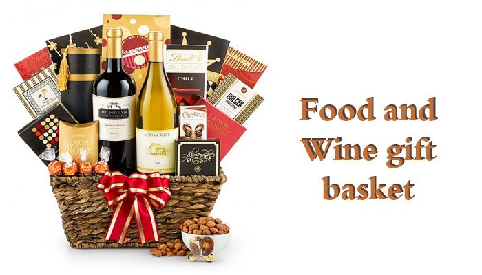 food and wine gift basket