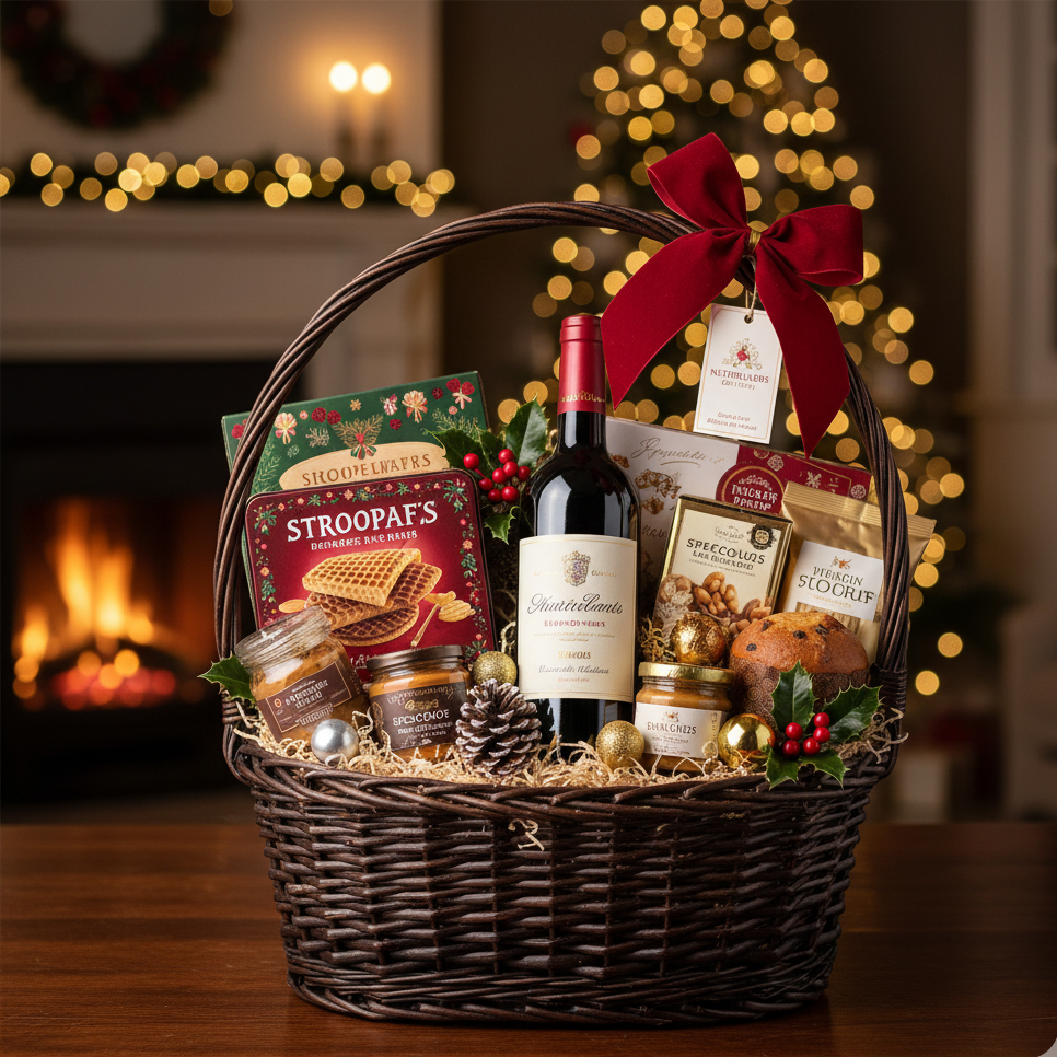 Premium christmas gift basket ready for netherlands delivery - send gifts online to netherlands
