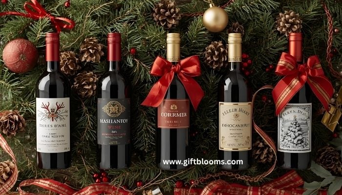Order online Christmas wine delivery service featuring premium selections and elegant packaging