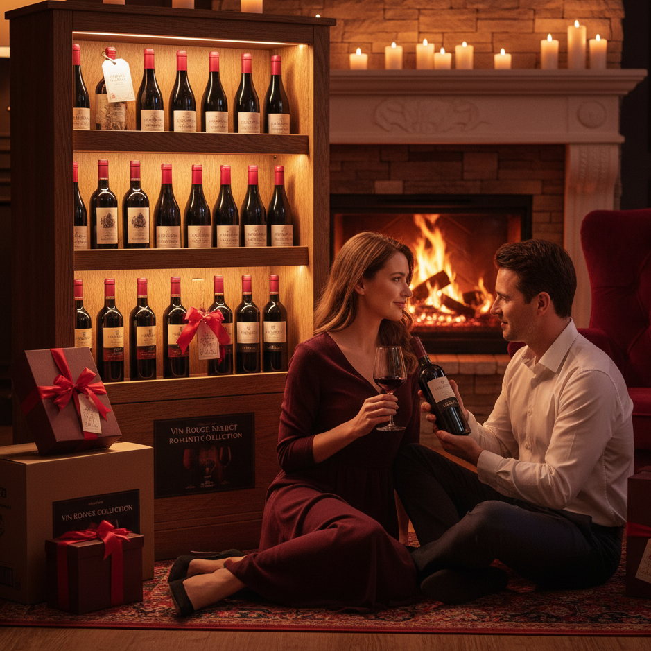 Best red wine for romantic night with rose petals arrangement