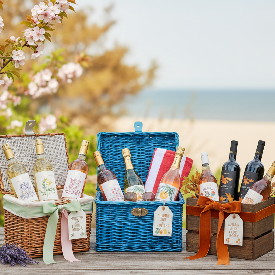 Seasonal wine hampers delivery options throughout the year