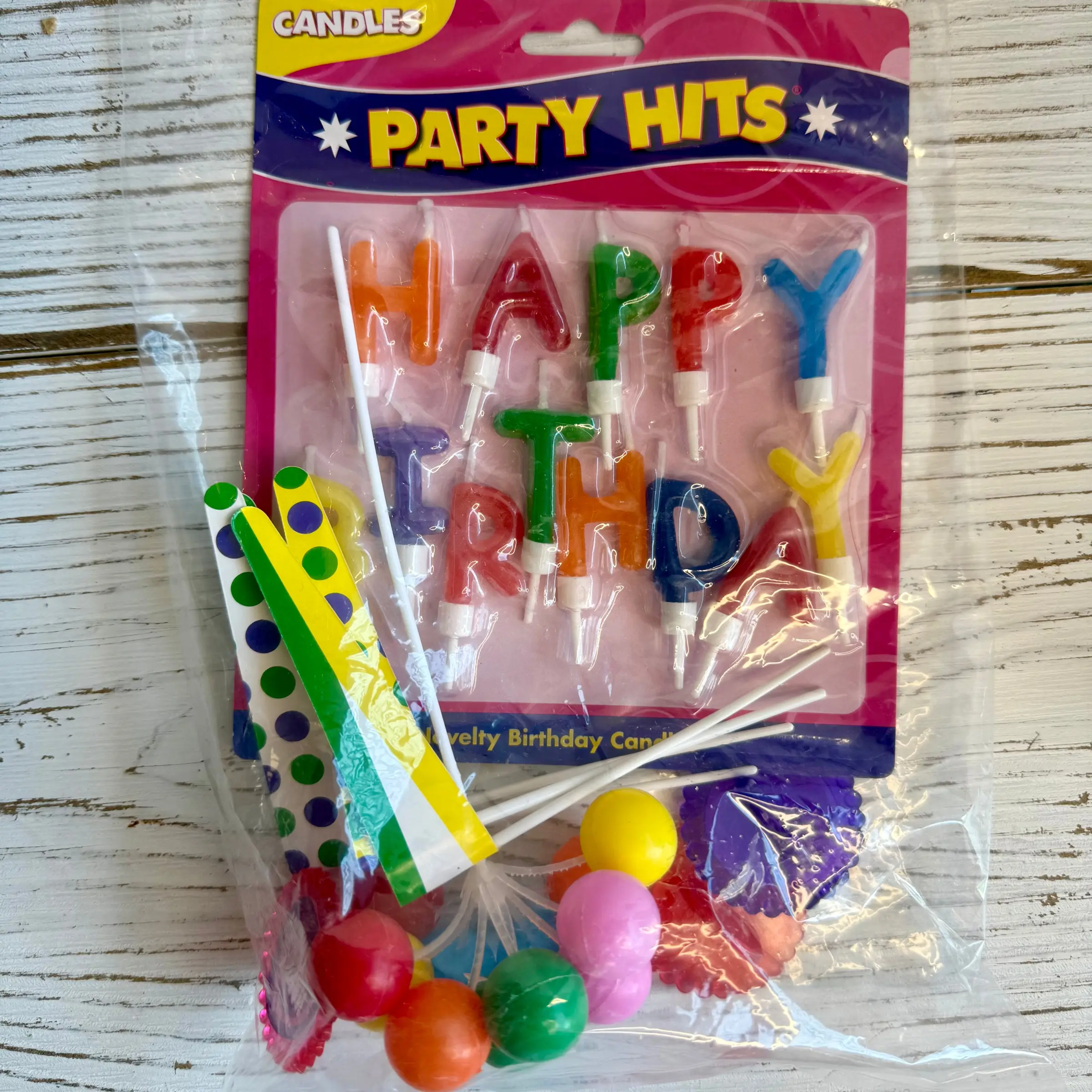 Happy Birthday Candle & Topper Set