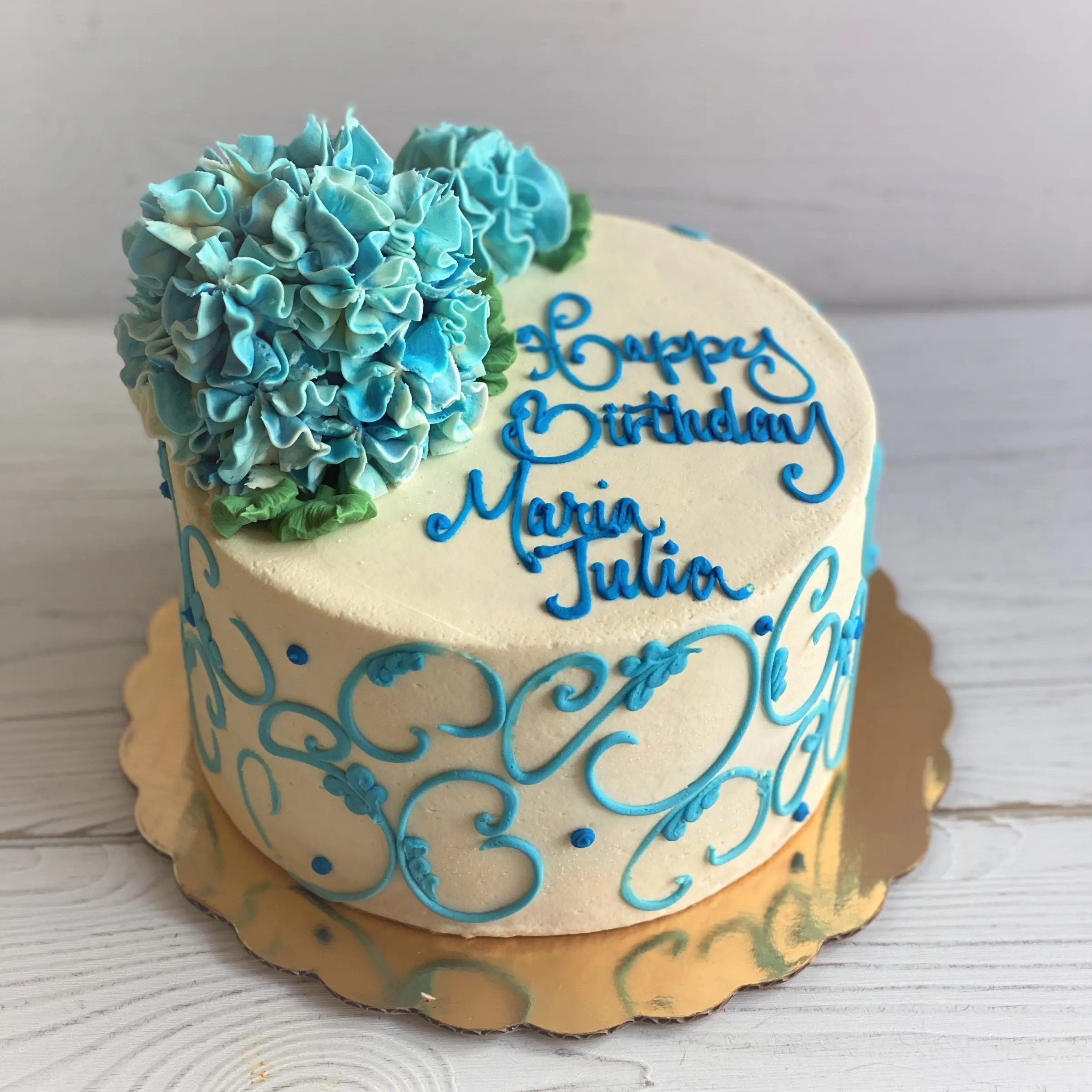 Hydrangeas Cake - VEGAN