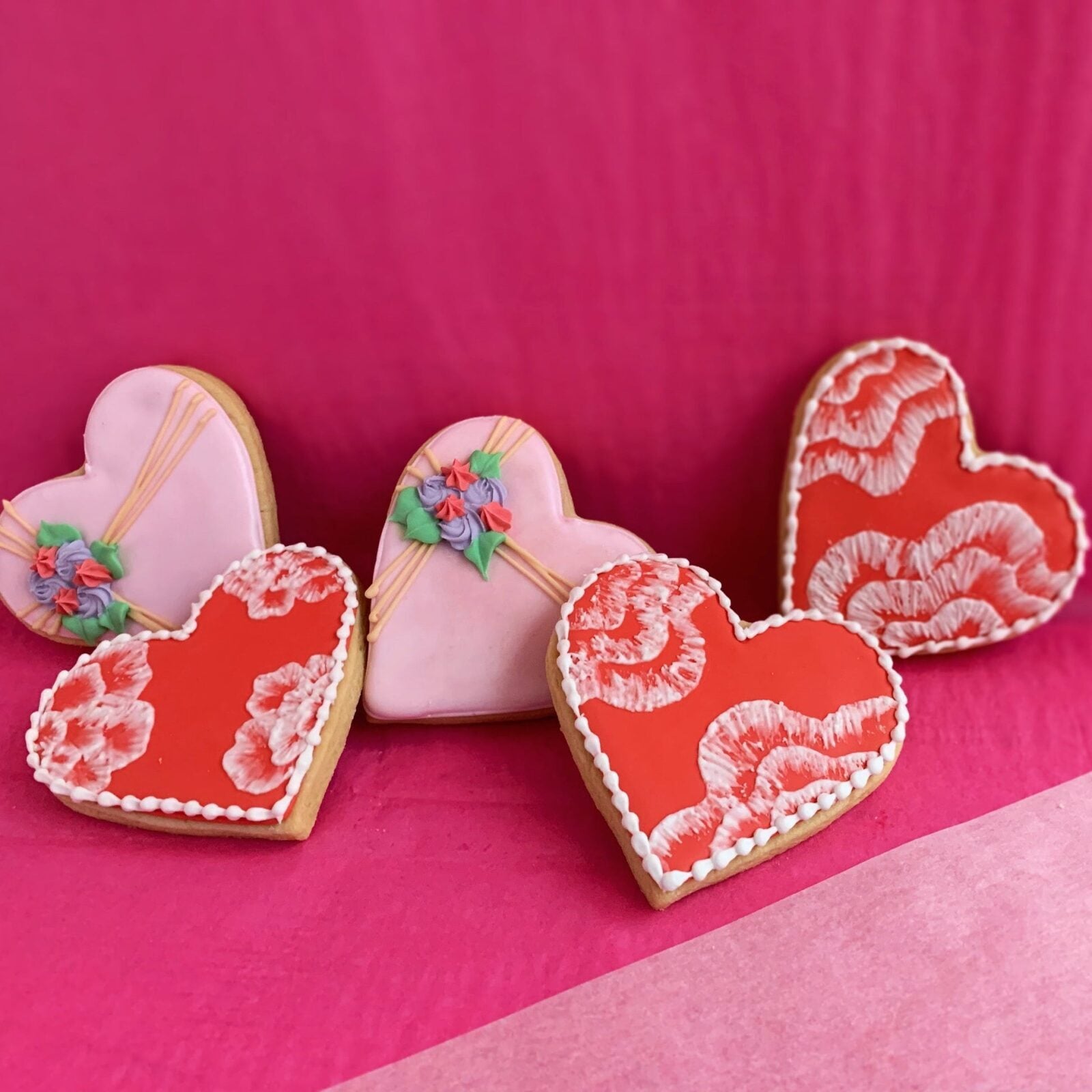 Dainty Heart Sugar Cookies