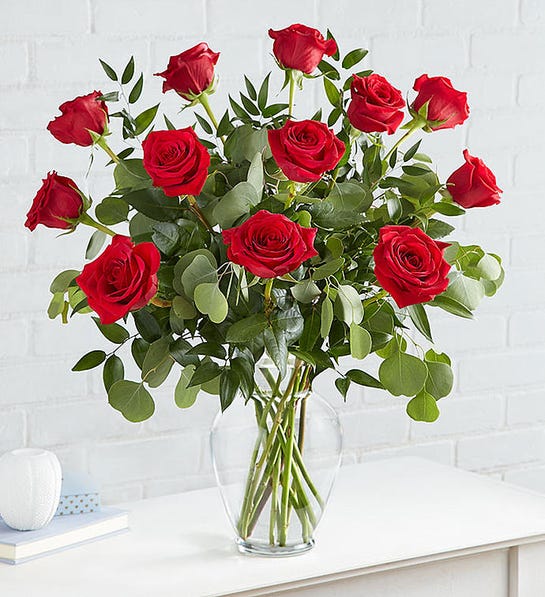 Heart’S Desire™ Long Stem Red Roses (12 Stems)