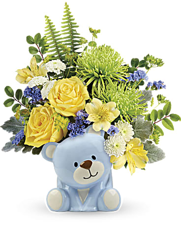 Joyful Blue Bear Bouquet (Standard)