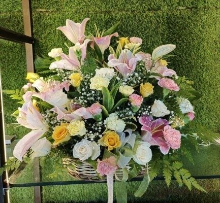 Premium Mix Flower Basket (As Shown)