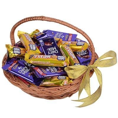 Basket Of Mixed Chocolates (As Shown)