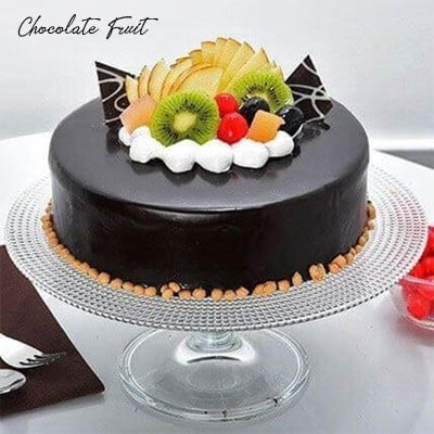 Fruits Chocolate Cake 1 Kg (As Shown)