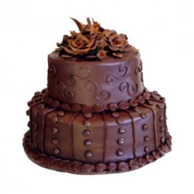 2 Tier Chocolate Cake 2Kg (As Shown)