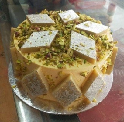Butter Scotch Kaju Katri Cake (As Shown)