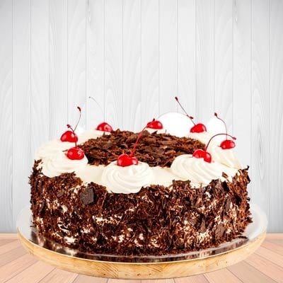 1 Kg Eggless Blackforest Cake (As Shown)