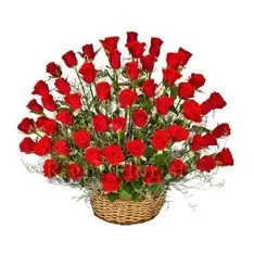 Basket Of 50 Red Roses (As Shown)