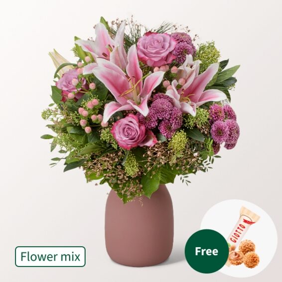 Flower Mix Lebensfreude with 3 Ferrero Giotto