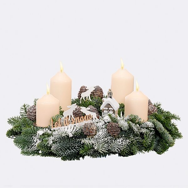 Wreath "Let it snow" (Ø 30cm) with 2 Ferrero Rocher