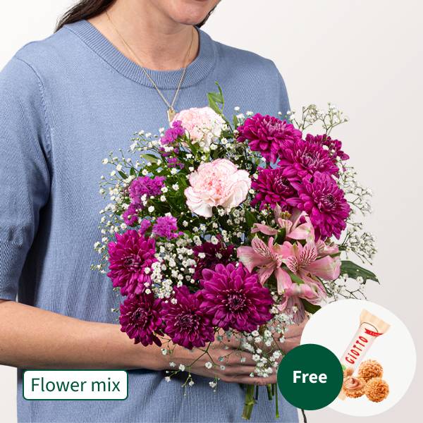 Flower Mix Fur Mama with 3 Ferrero Giotto