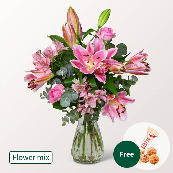 Flower Mix Mutterfreude with 3 Ferrero Giotto