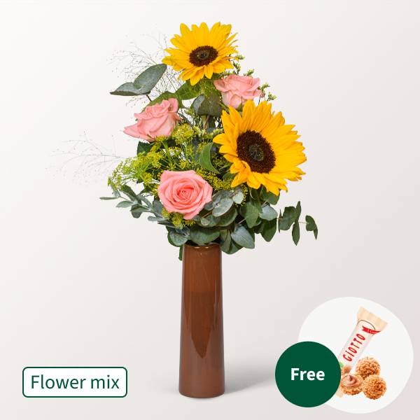 Flower Mix Superheldin with 3 Ferrero Giotto