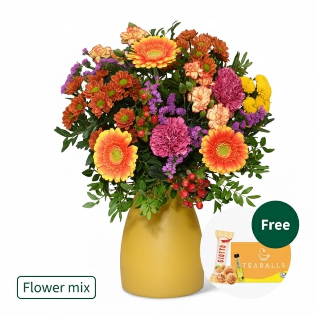 Flower Mix Sensation with Teaballs & 3 Ferrero Giotto