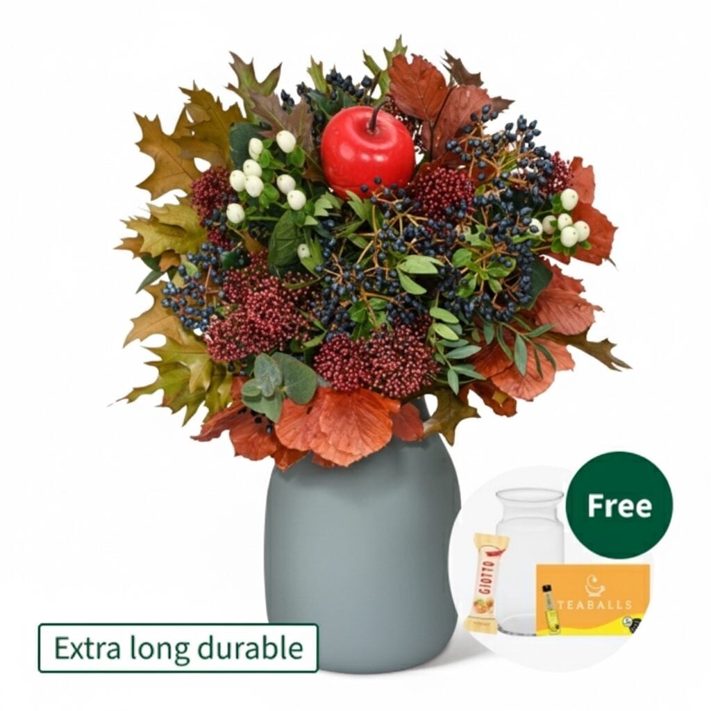 Flower Bouquet Herbstgedicht with vase & Teaballs & 3 Ferrero Giotto