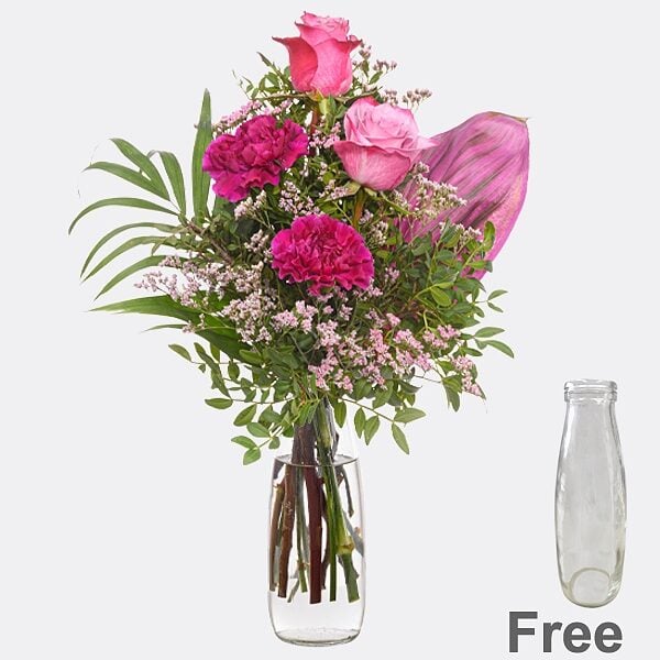 Flower Bouquet Herbstbrise with vase