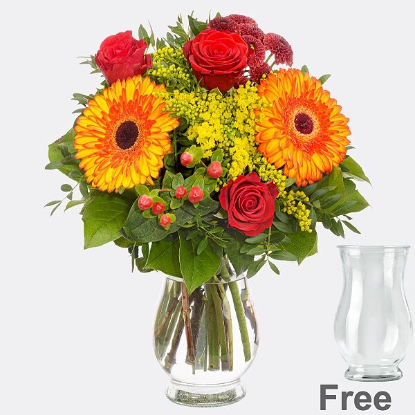 Flower Bouquet Landpartie with vase