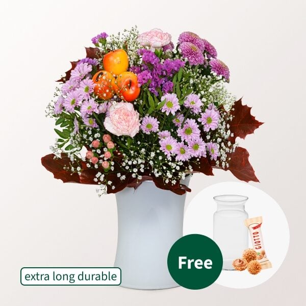 Flower Bouquet Lollipop with vase and Lindt Chocolate