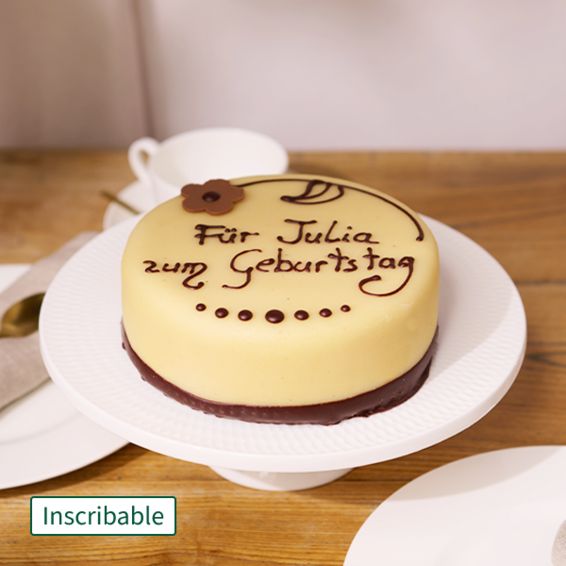 Dessert Lubecker Marzipan Cake with Individual Text