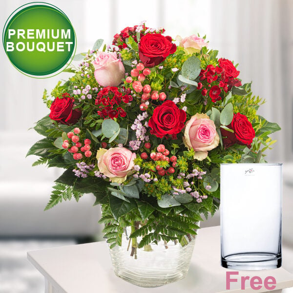 Premium Bouquet Feuerwerk With Premium Vase