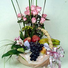 Flower fruit basket