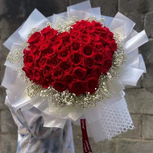 Flower heart words (52 roses)