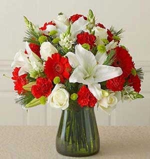 Red & white Vass arrangement