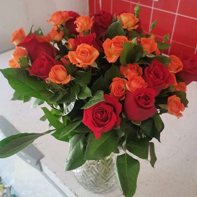 Red roses arrangement