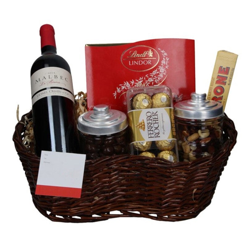 Malbec basket and Chocolates