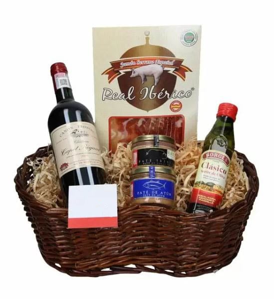 Basket of Red Wine Chateau Capet Begaud