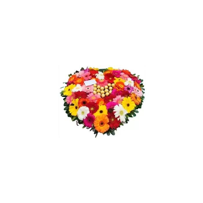 Heart of Gerberas & Chocolates