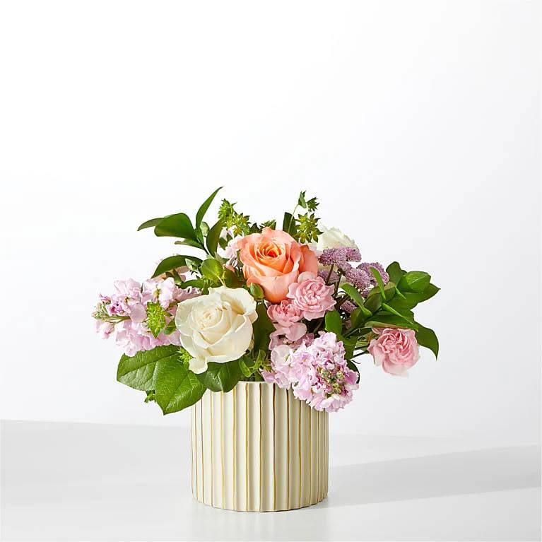 French Market Bouquet with Ivory Vase (Standard)
