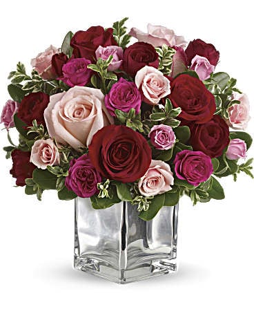 Giftblooms Love Medley Bouquet with Red Roses (Standard)