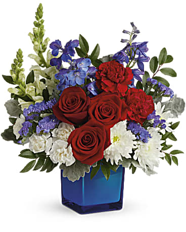 Red, White, & Blooms Bouquet (Standard)